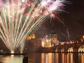 Новогодний салют в Праге