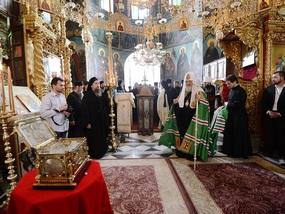 Патриарх Кирилл в Пантелеимоновом монастыре на Афоне